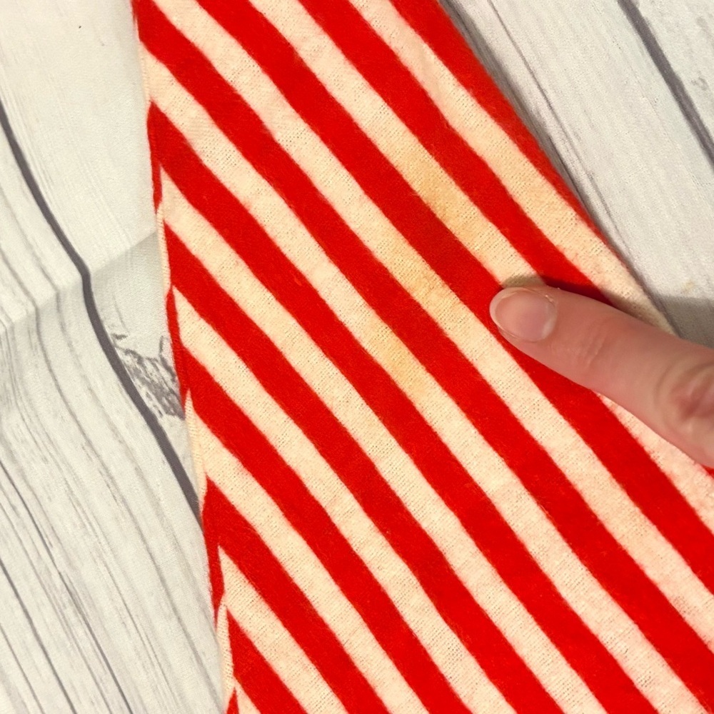 Lot of 2 Vintage Stocking Caps Hats Sleep Red and White Striped Polkadot - Picture 4 of 7